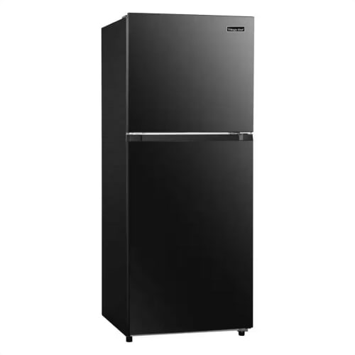 Magic Chef Refrigerator with Top Freezer, 10.1 Cu Ft, Platinum Steel